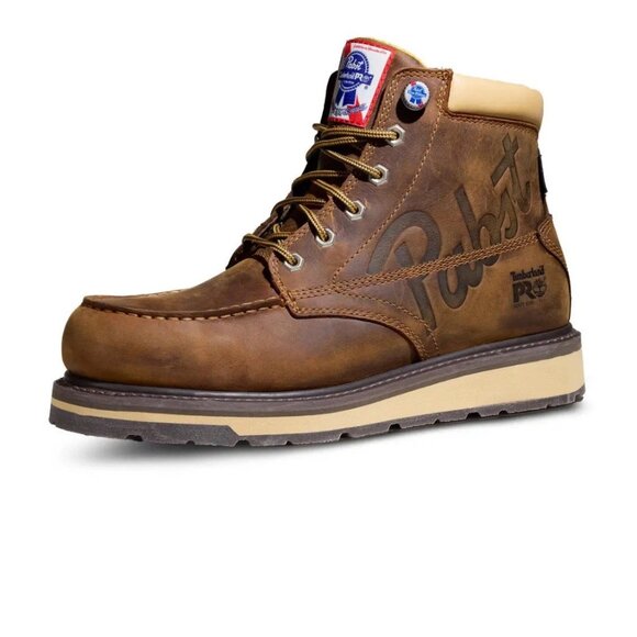 Timberland PRO Men's 6" PBR Pabst Gridworks Soft Toe Waterproof Boot - Picture 1 of 11